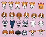 爱犬CDR矢量图 卡通犬