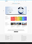蓝白清新HTML5