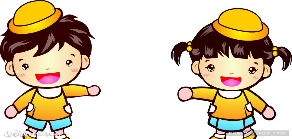 卡通小孩