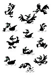 卡通鸭子
