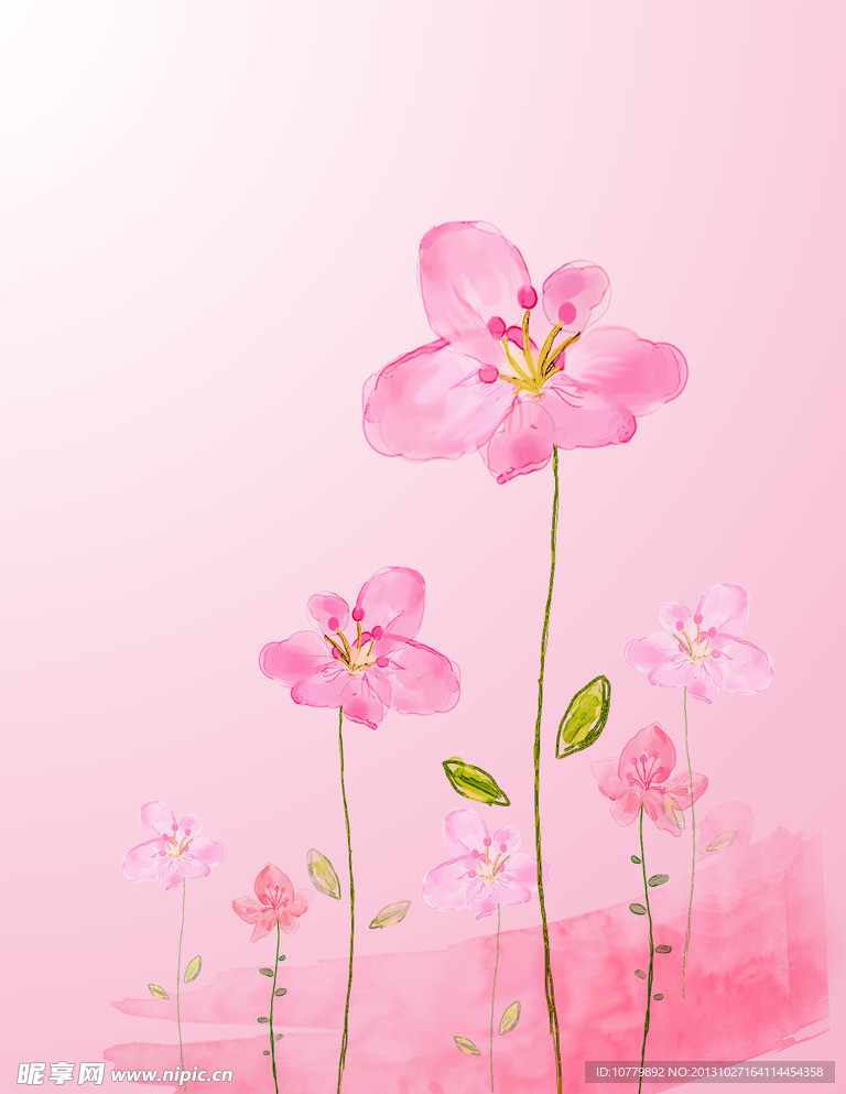 花背景 粉红背景