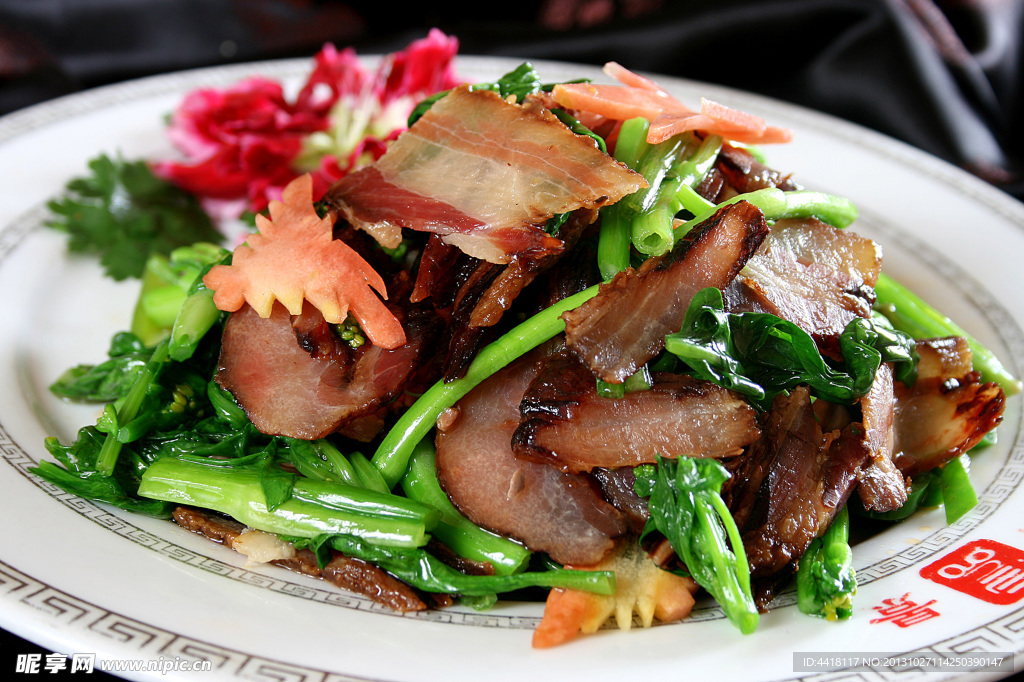 菜心炒腊肉