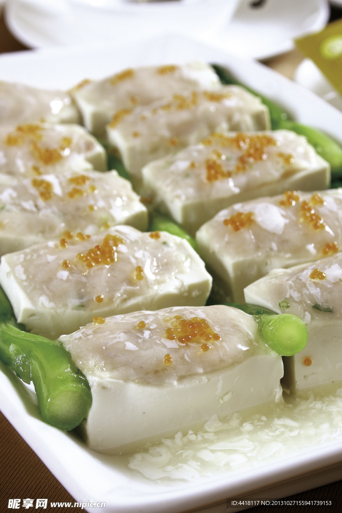 百花酿豆腐