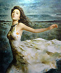 美女油画