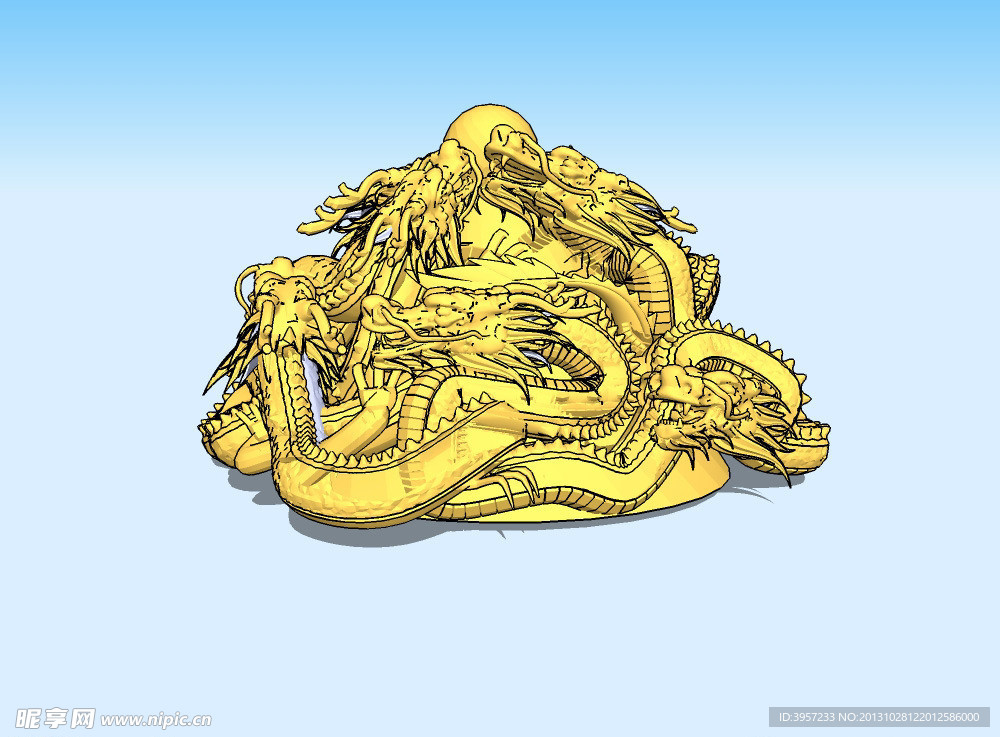 龙雕3D模型