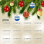 2014年年历模板
