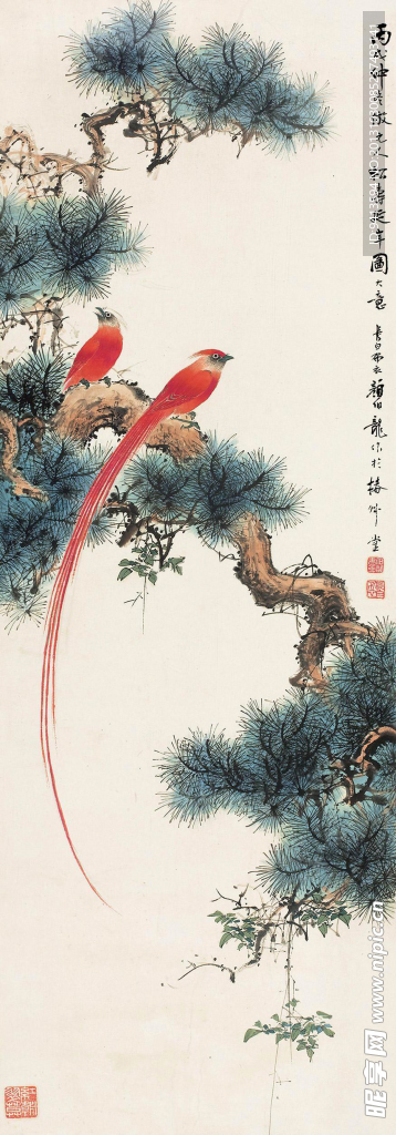 松寿延年图