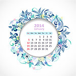 2014年历模板 1月
