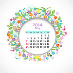 2014年历 5月
