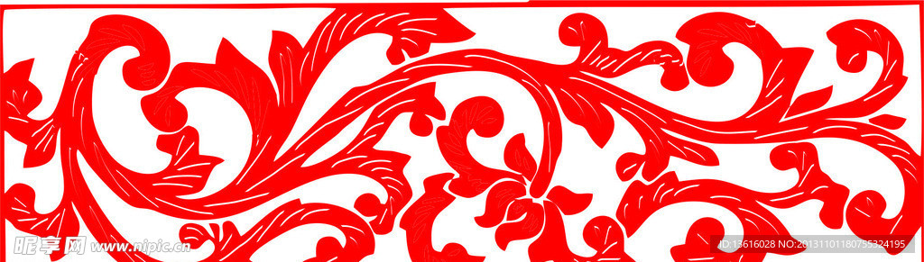 红色花纹