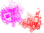 潮流MP3插画笔刷