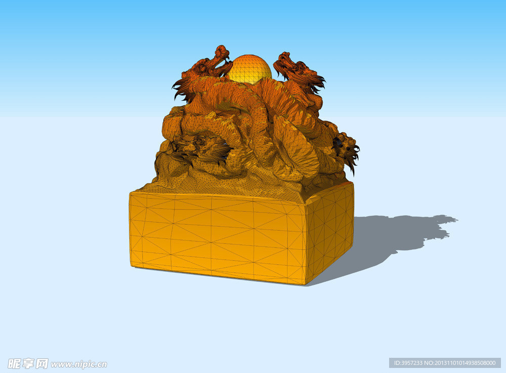 玉玺3D模型