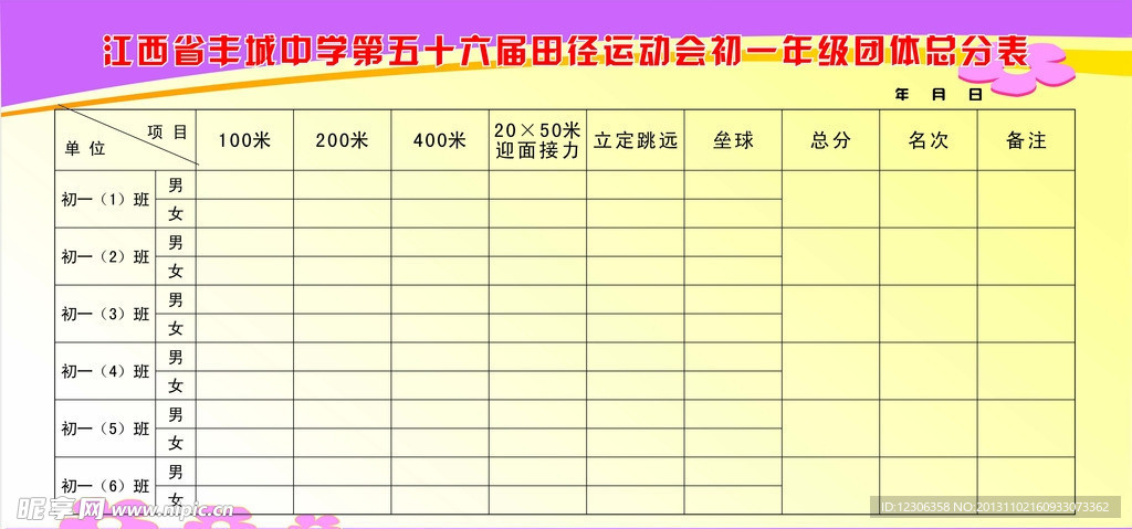 运动会团体会展板