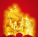 金色城堡 丝绸