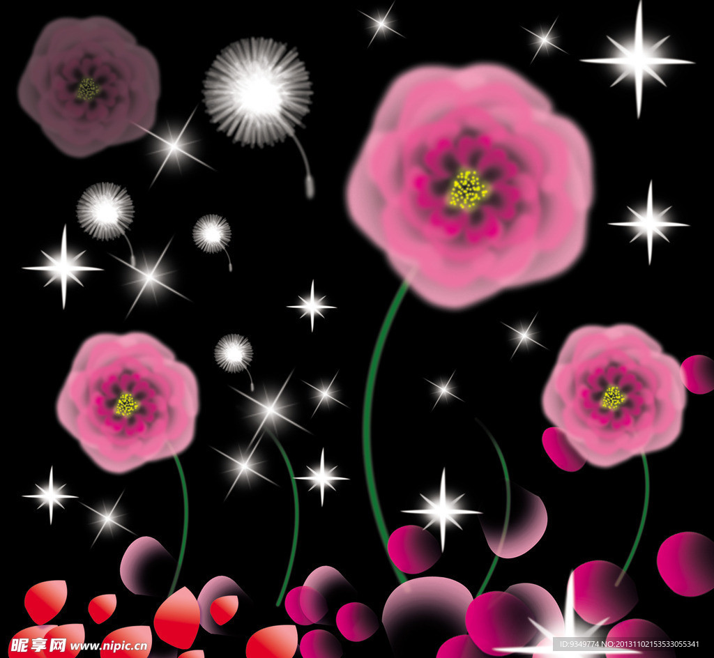 粉色浪漫花卉