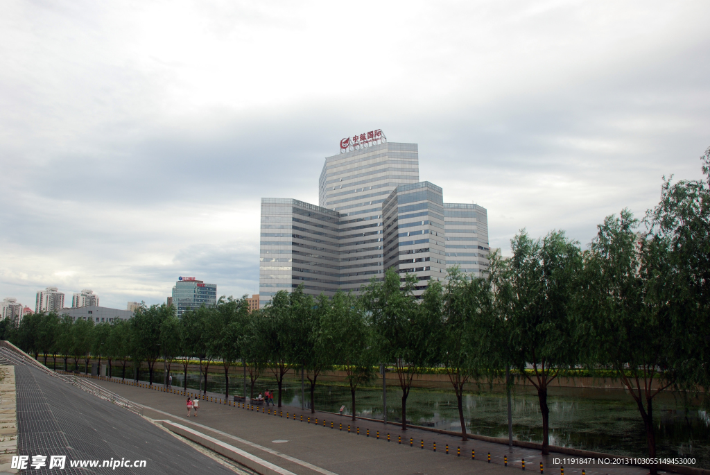 北京市夏天城市建筑