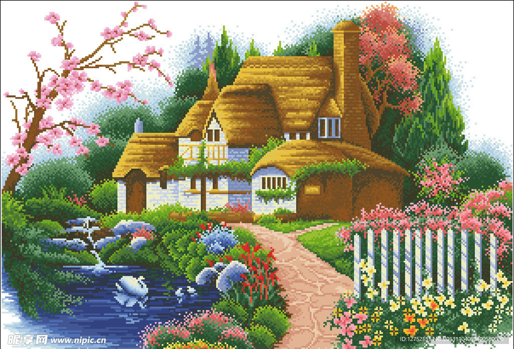 十字绣梦幻小屋