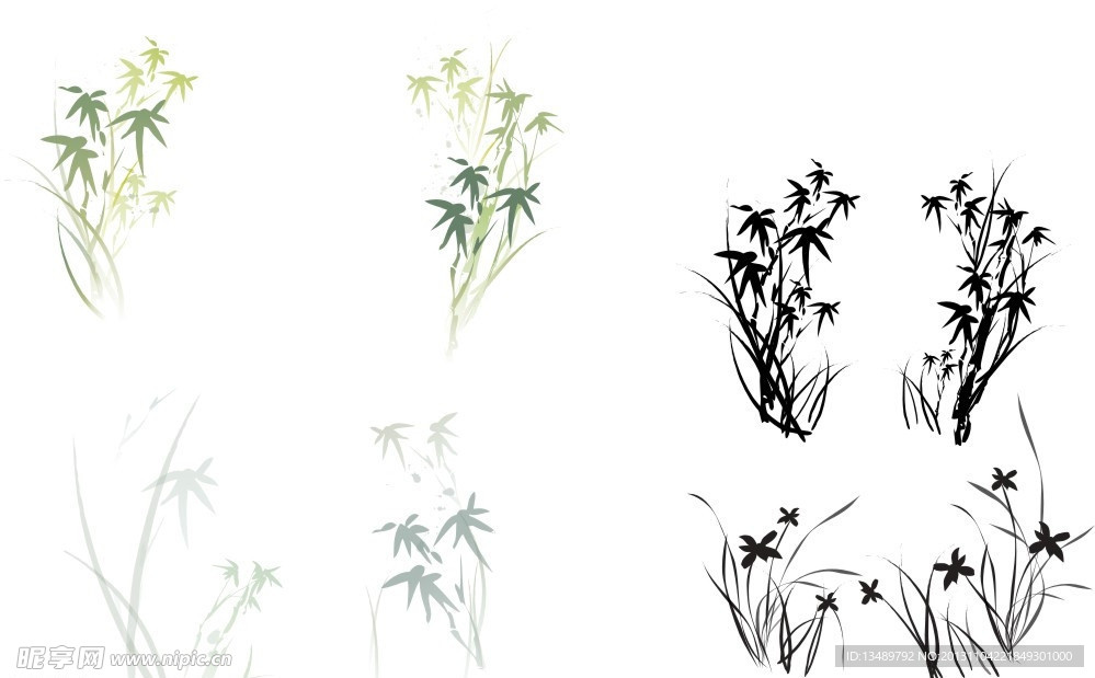 竹子 花草素材