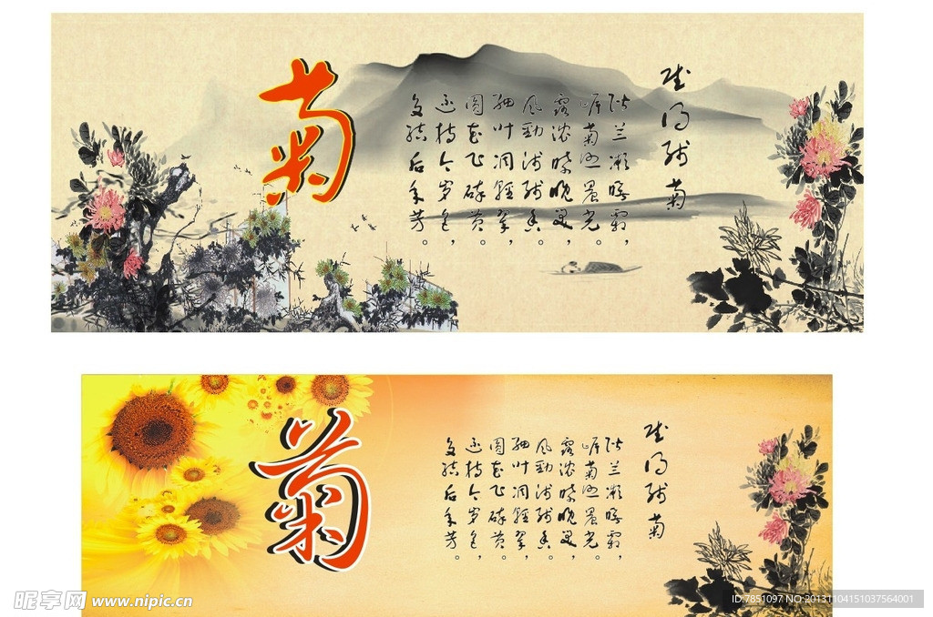 菊花展板