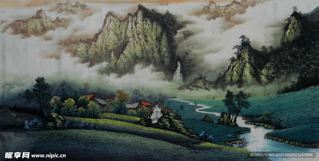 山村晓霭