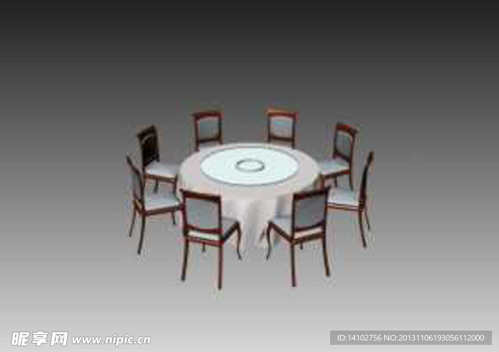 3D餐桌模型