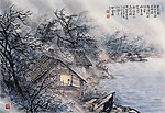 夜雨 国画