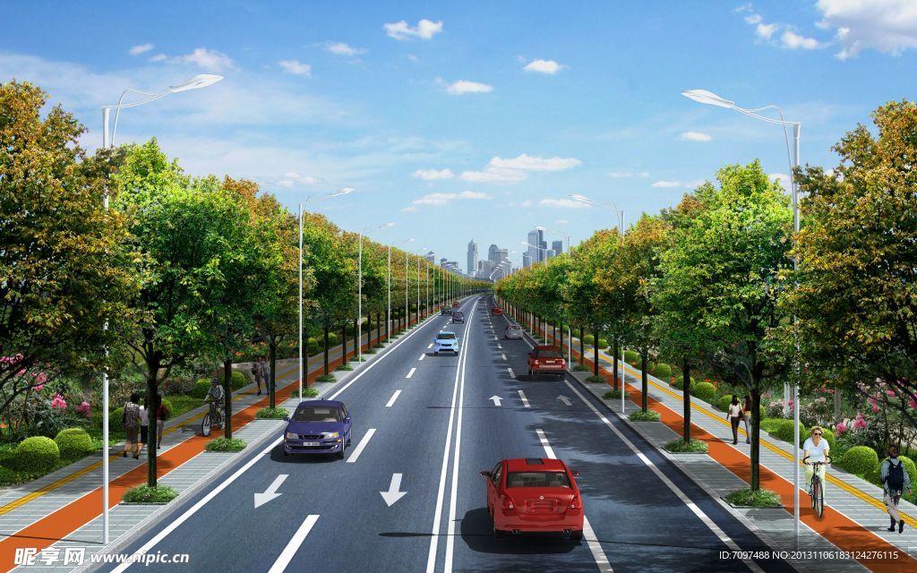 道路景观效果图