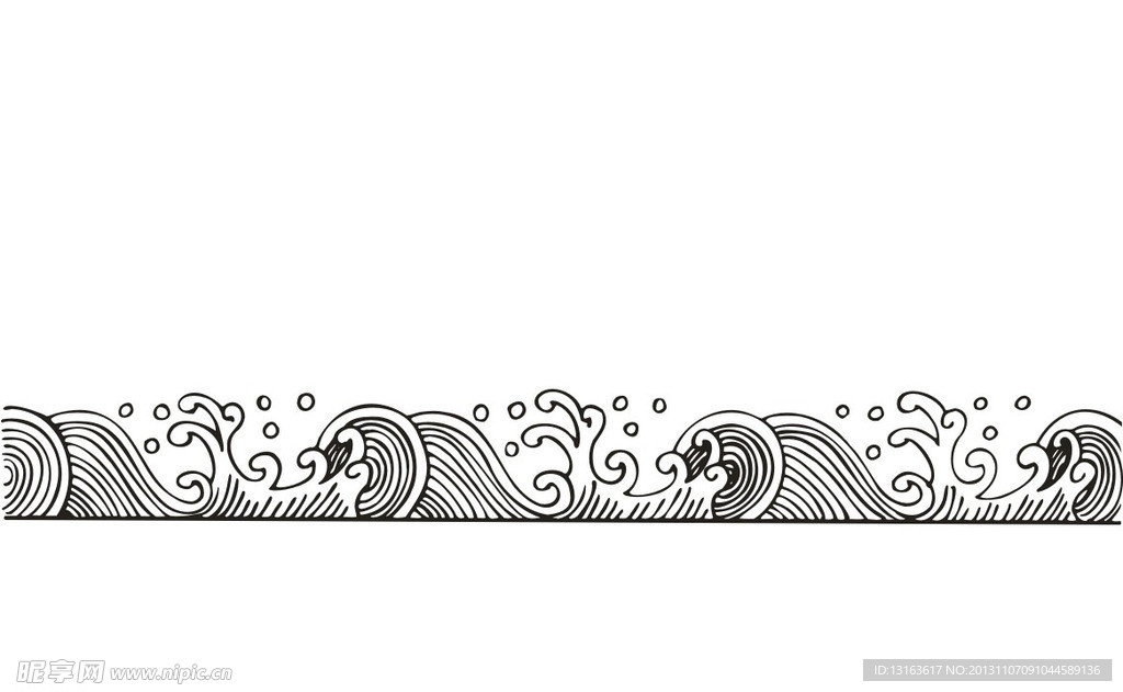 浪花图案