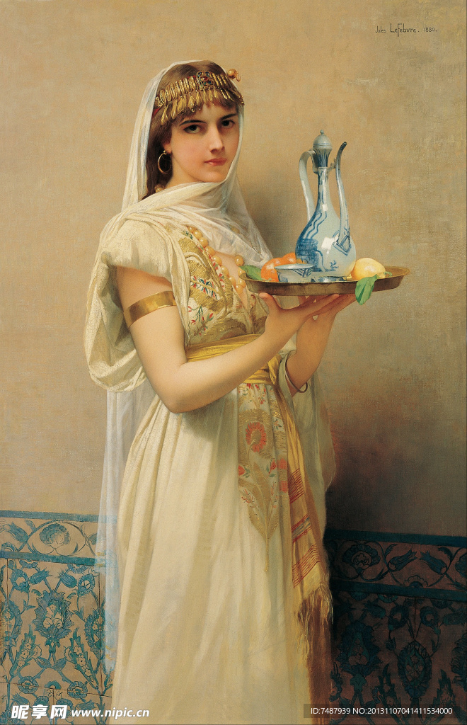 油画美女