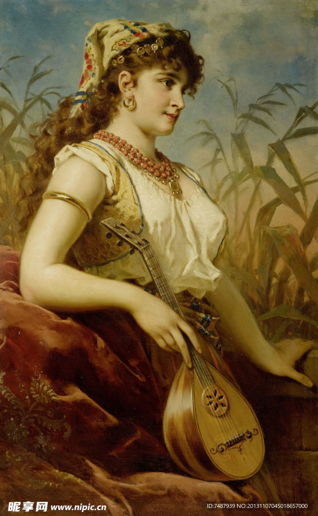 古典油画美女
