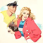 油画美女