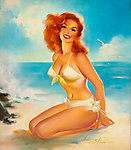 油画美女
