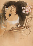 油画美女