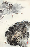 闽江晓发图
