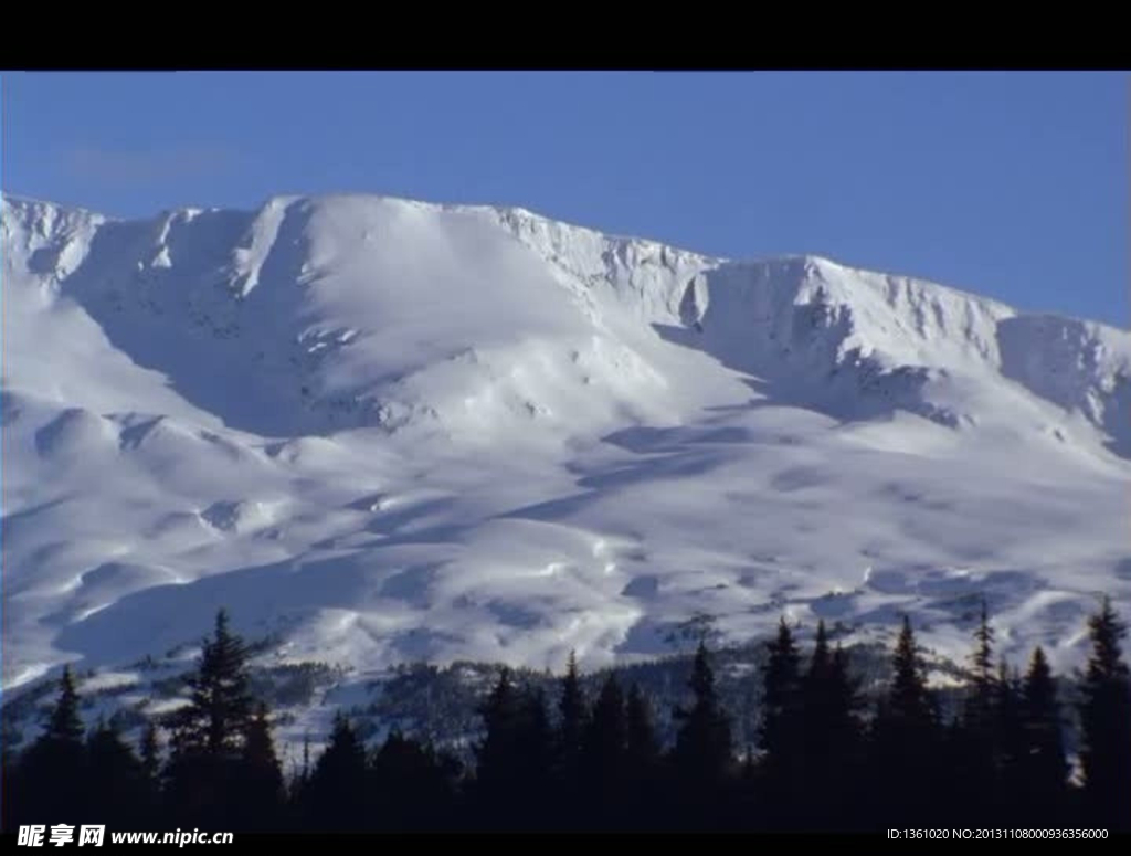 实拍雪山视频素材