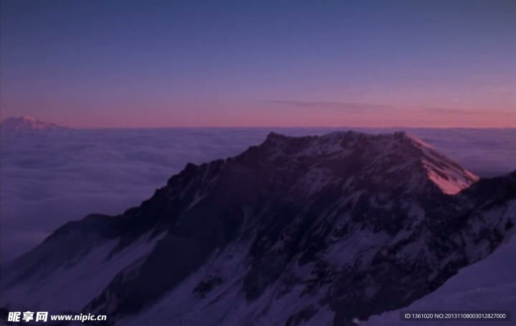 实拍雪山视频素材