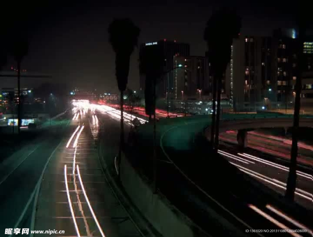 实拍城市夜景视频素材