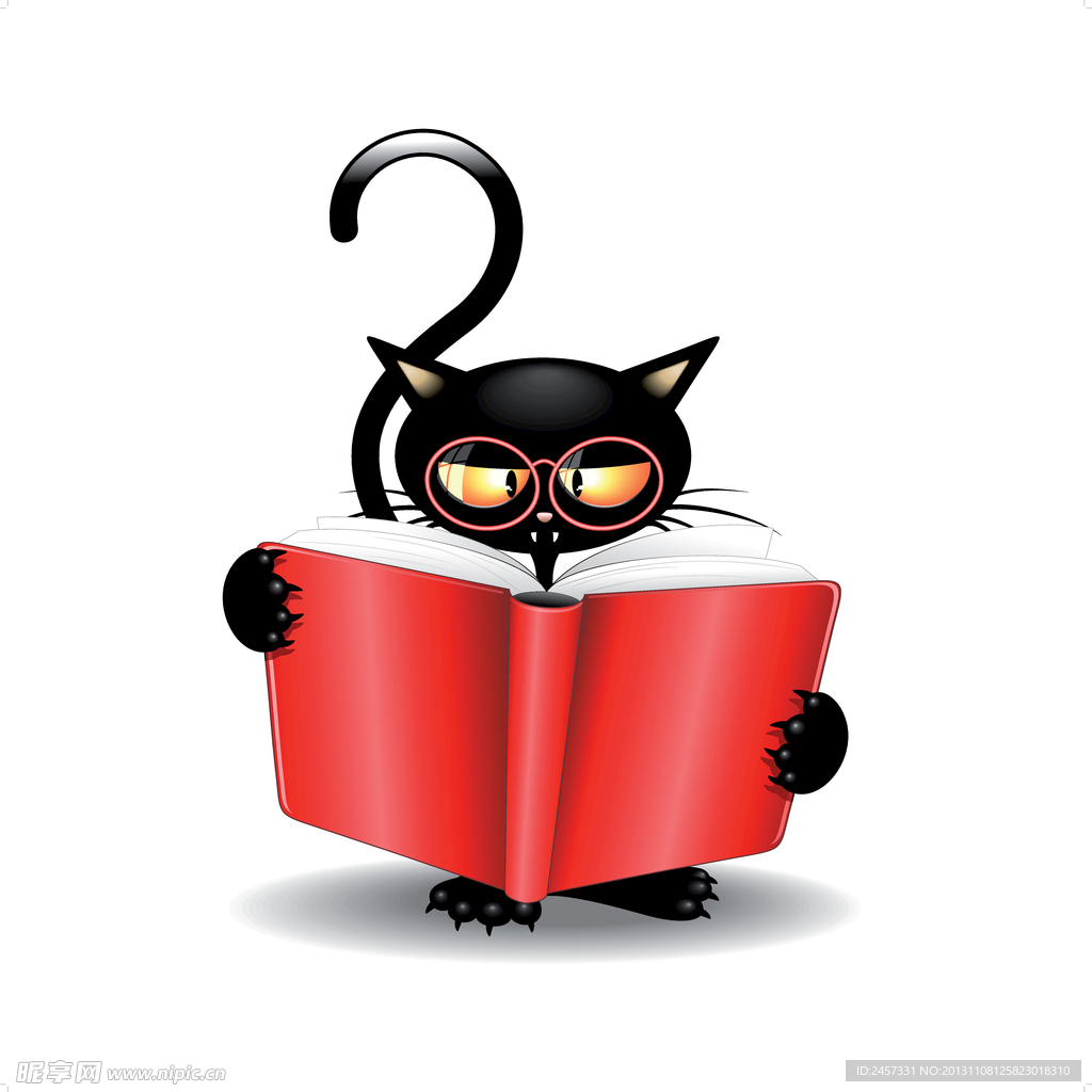 看书的黑猫