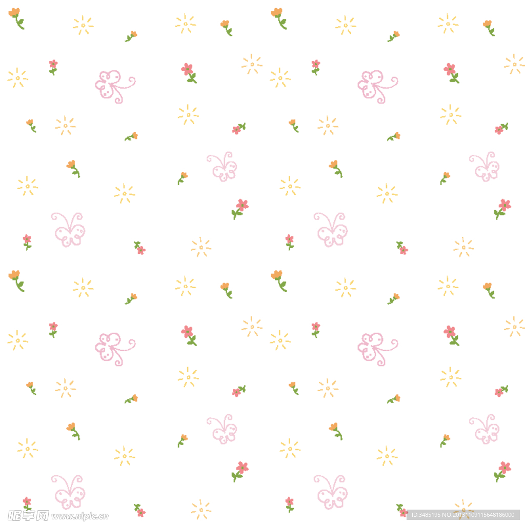 可爱小花底纹