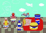 时尚KFC插画设计