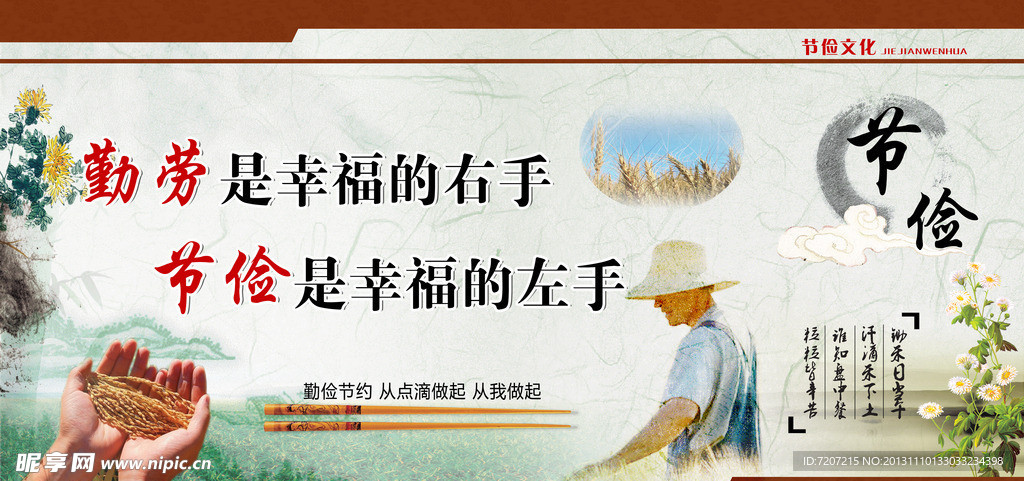 节俭文化展牌