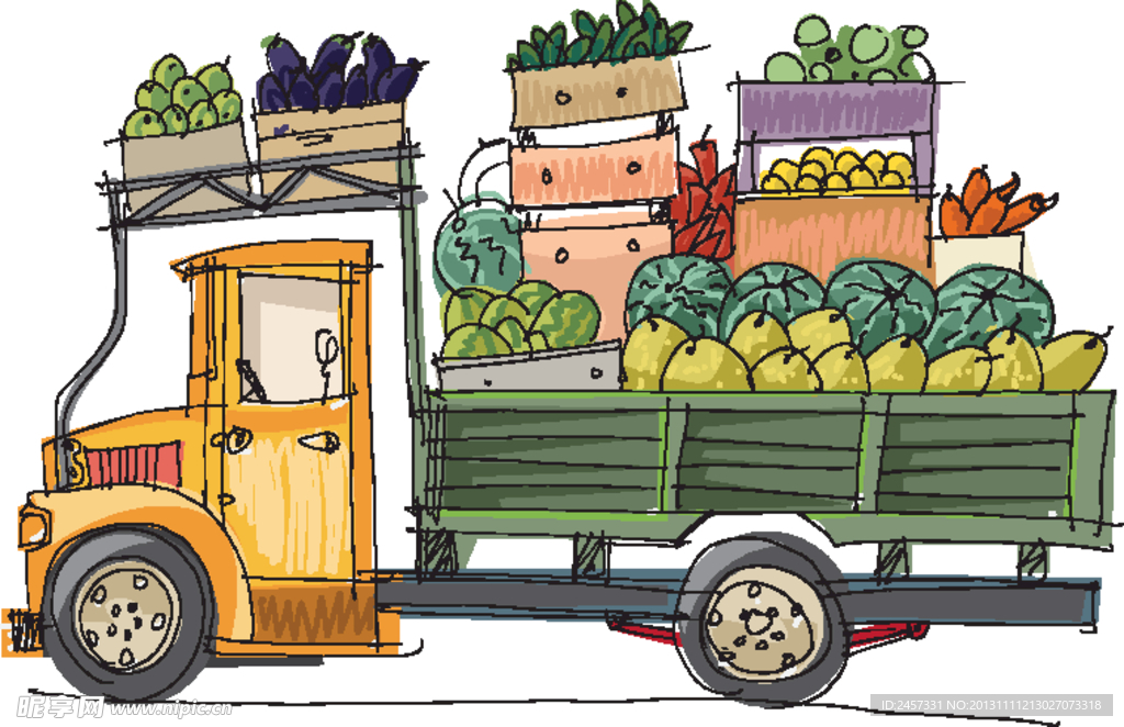 水果蔬菜运输车