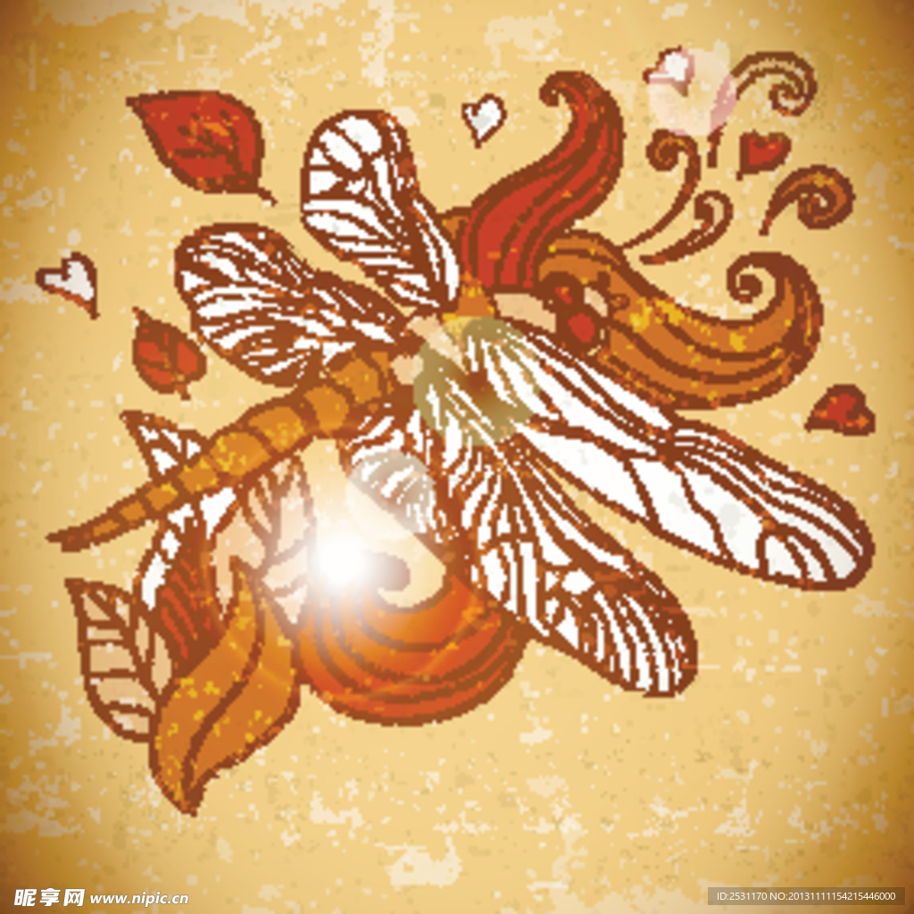 手绘蜻蜓