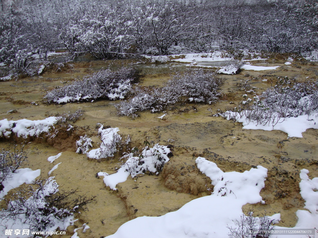 九寨沟雪景风光