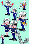 卡通交警