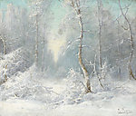 雪景油画
