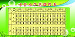 课程表