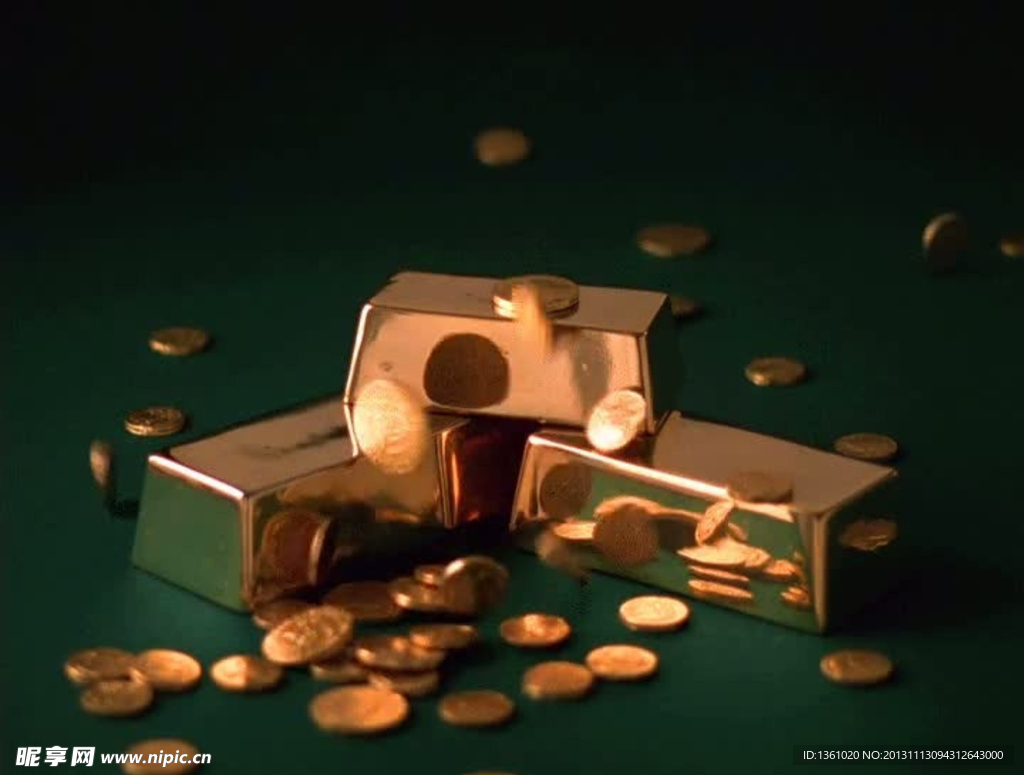 黄金货币背景视频