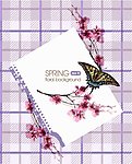 梦幻花纹花朵 蝴蝶