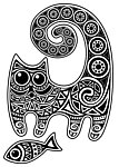 手绘小猫矢量
